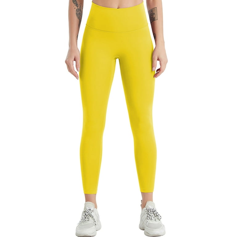 Ladies yellow leggings on sale