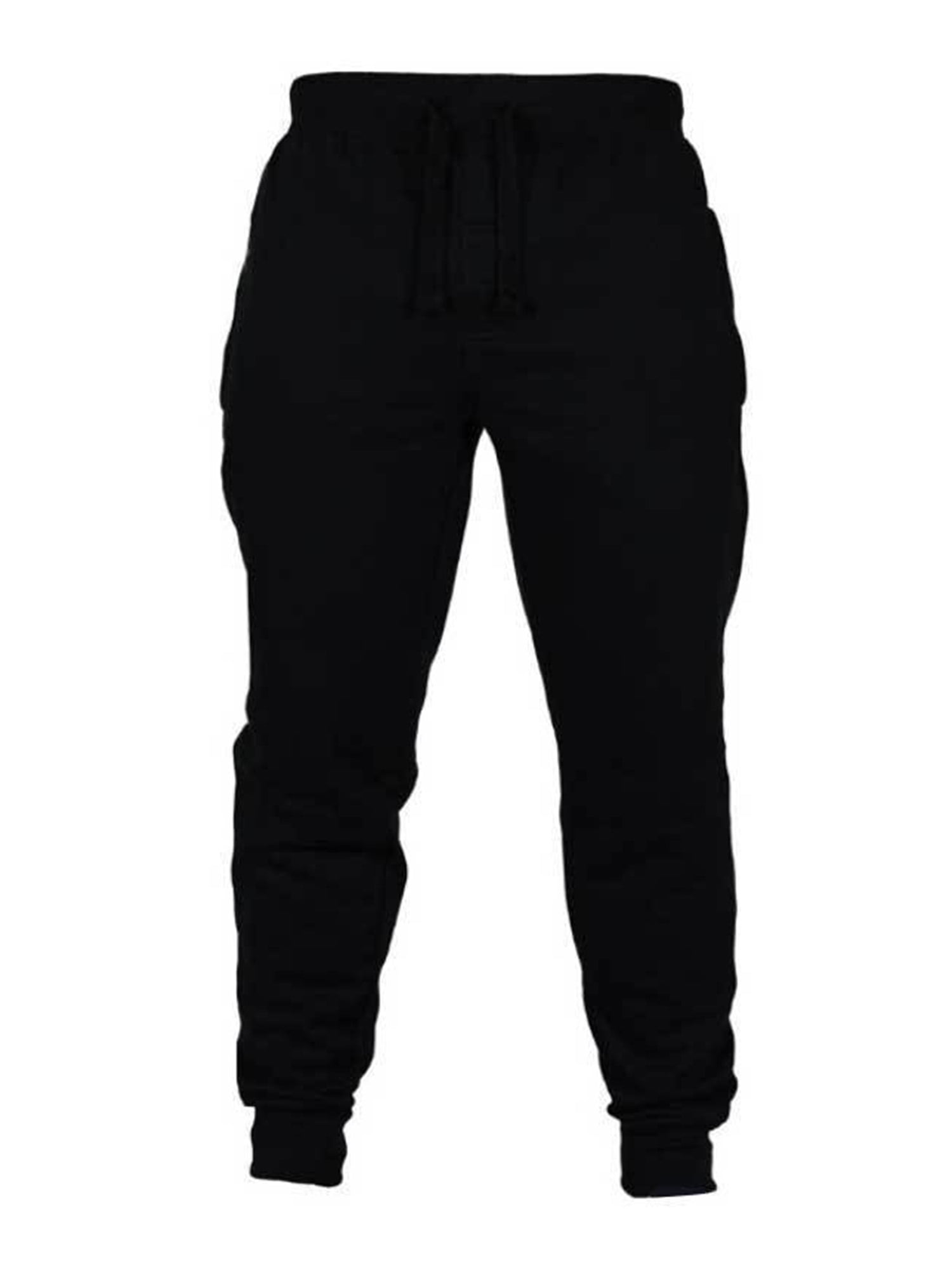 Mens plain black joggers on sale