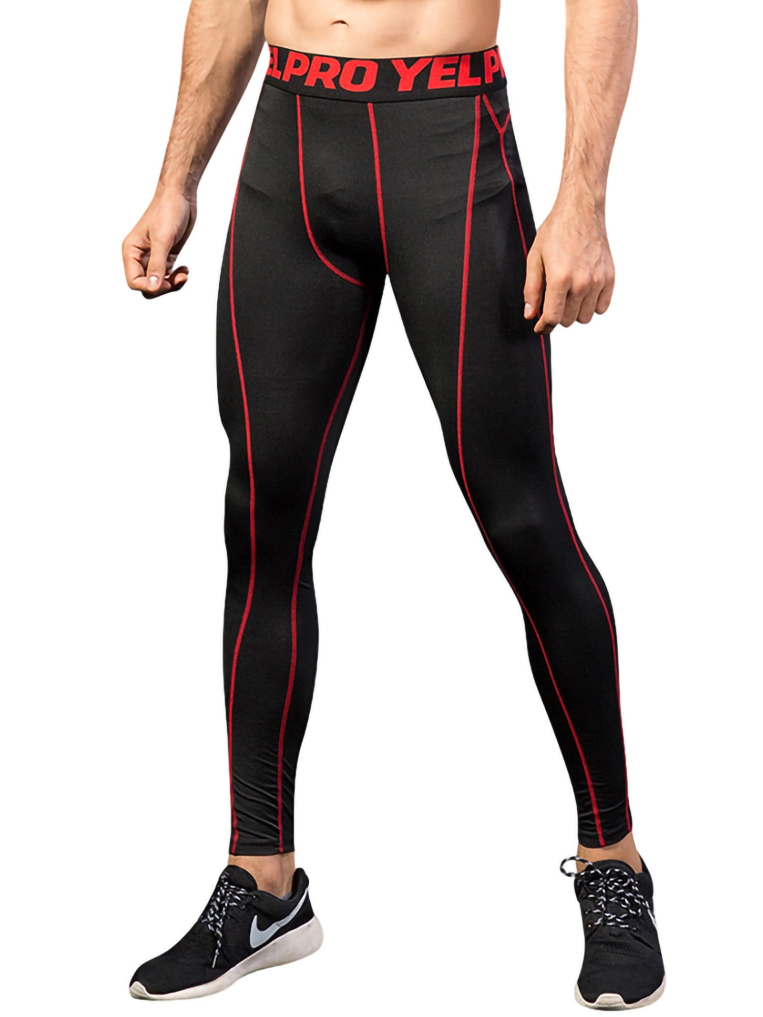 Mens Compression Tights Athletic Base Layers Spandex Sports Quick Dry Long  Pants