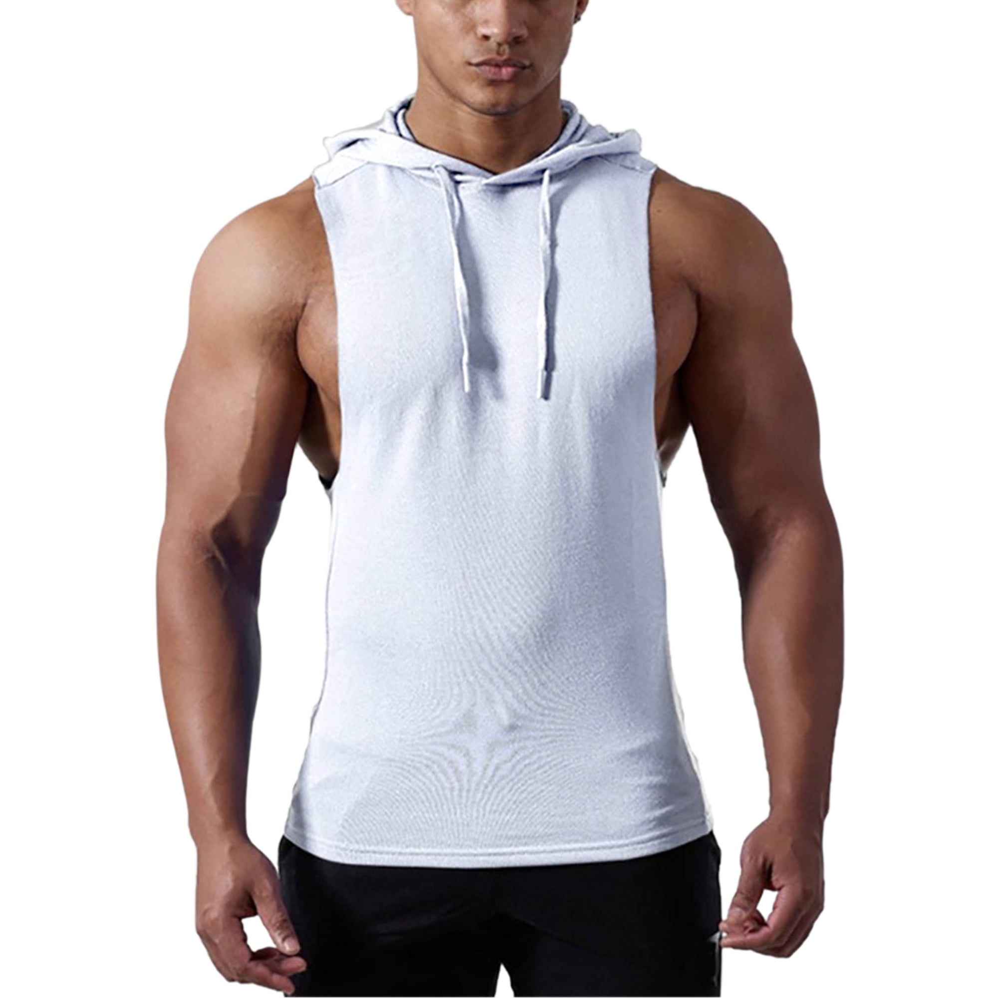 Glonme Mens Hoodie Fashion Tee Casual Beach T-shirt Plain Fitness Muscle  Shirts Tank Tops - Walmart.com