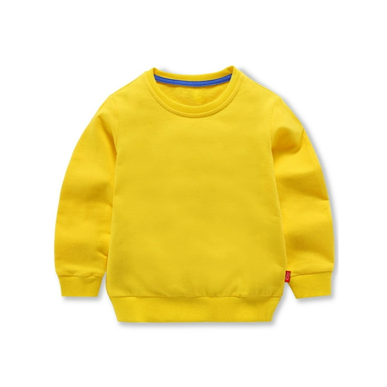 Glonme Solid Color Sweatshirt for Boys Loose Outdoor Pullover Warm