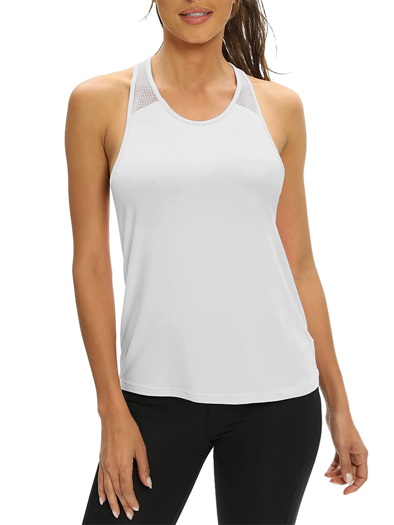 Glonme Women Mesh Loose Pullover Breathable Exercise Tops Backless Beach Shirts T Shirt