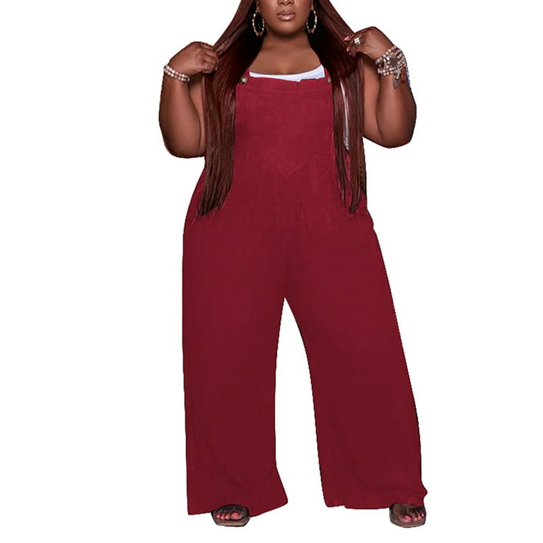 Plus size red overalls hotsell