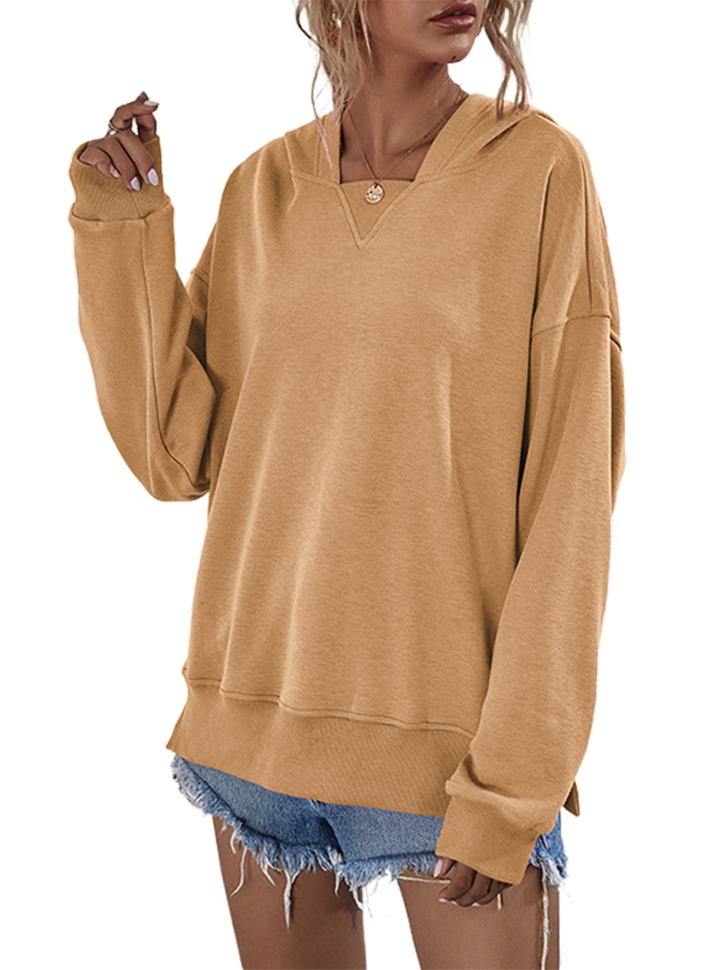 Camel top sweatshirt womens