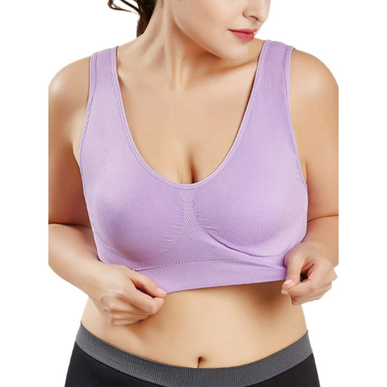 Glonme Women Sport Bra Sleeveless Workout Top Solid Color