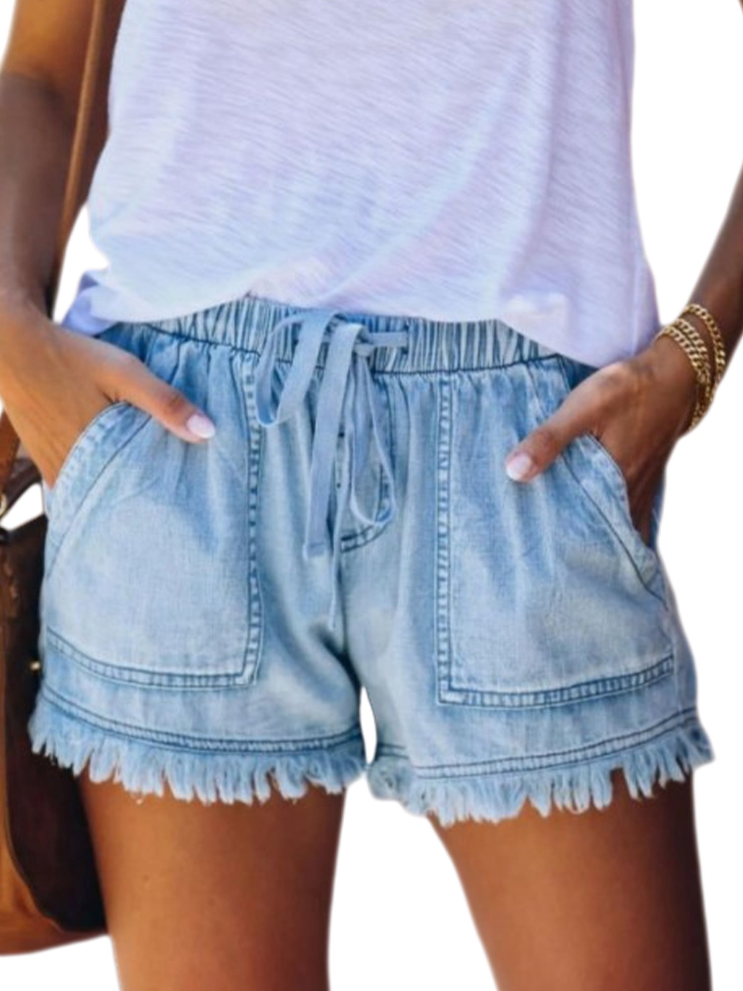 Women High Waist Baggy Shorts Ladies Baggy Denim Jeans Hot Pants Summer