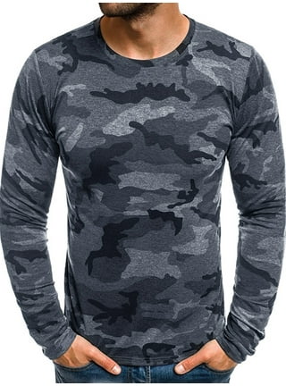 COUTEXYI Men's Military Camouflage Long Sleeve T-Shirt, Quick