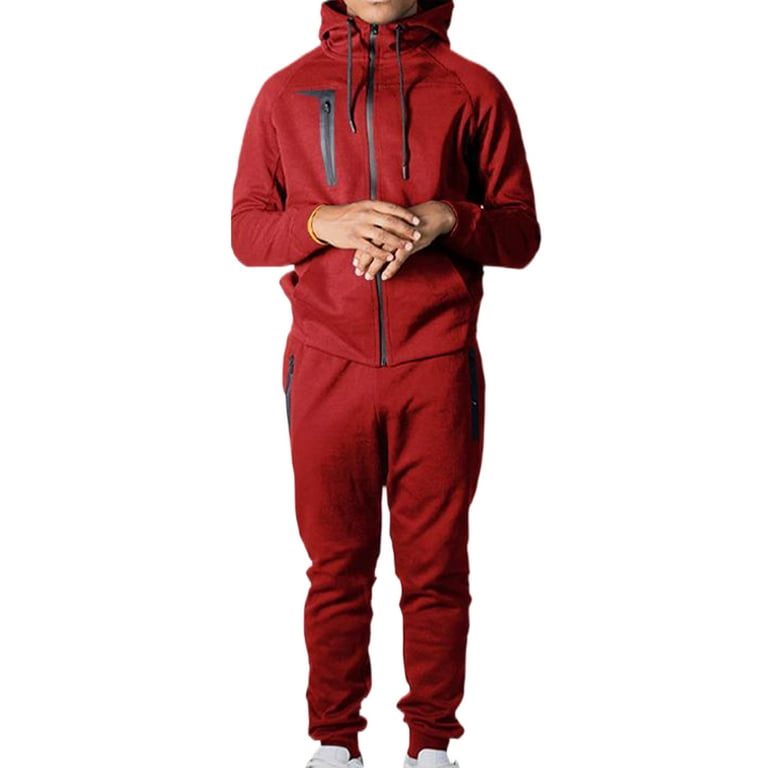 Red nike deals jogger suit