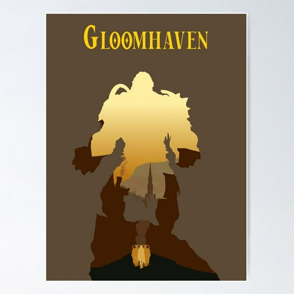 Gloomhaven Cragheart - Minimalist Silhouette Poster Style - Board Game Art Poster Wall Art, Modern Wall Decor For Living Room Bedroom, 16x24 UNFRAMED