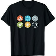 Gloomhaven Elements Symbol Fire Ice Air Earth Light Dark T-Shirt