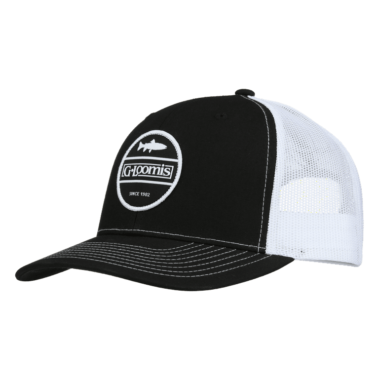 Gloomis Fishing G. Loomis Fish Patch Cap - Black/White, One Size Fits Most  [GHATFSHPTCHBK]