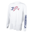 thumbnail image 1 of Gloomis Fishing Gloomis Long Sleeve Tech Tee - White, MD [GTEEVAPLSMWH], 1 of 2