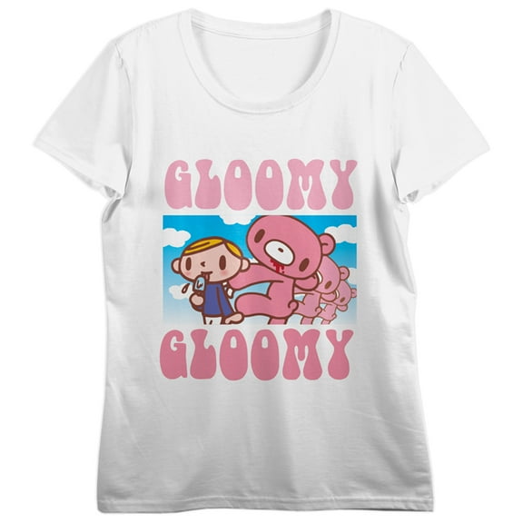 Gloomy Bear Dancing Gloomy Crew Neck Short Sleeve Women's White T-shirt