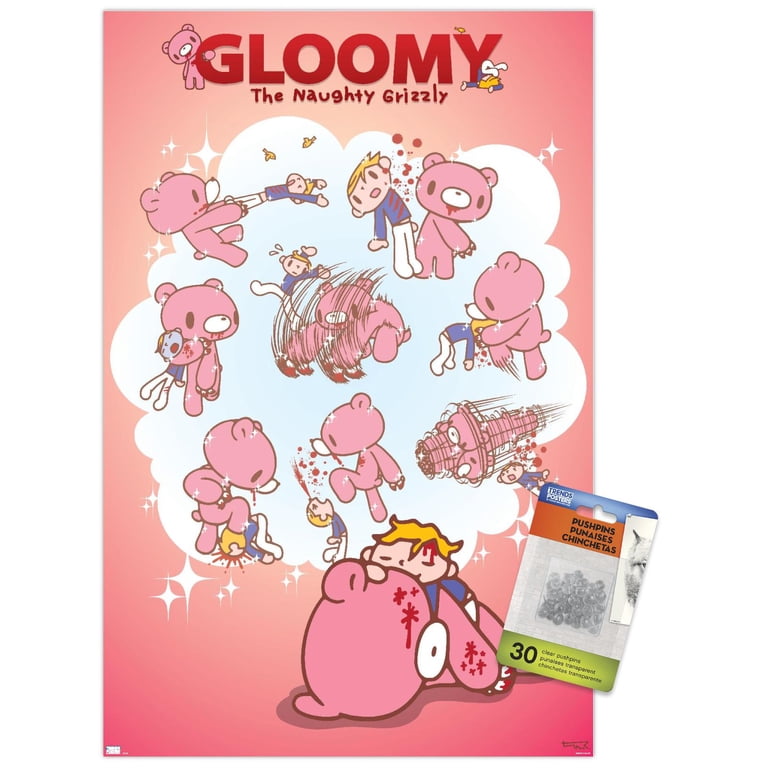 Gloomy Bear - Dreaming Wall Poster with Push Pins, 14.725