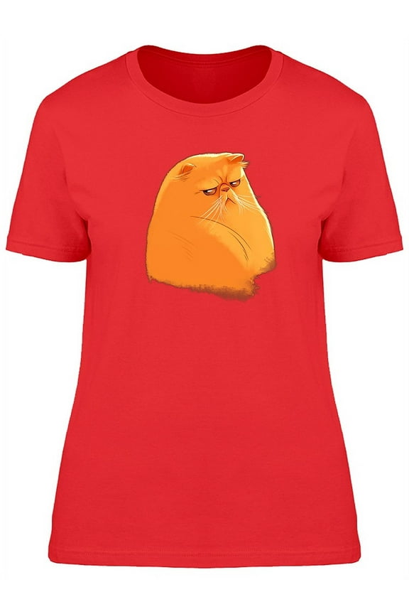 Gloomy Red Cat T-Shirt Women -Image by Shutterstock, Female Large