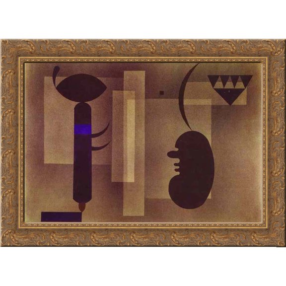 Gloomy Situation 24x18 Gold Ornate Wood Framed Canvas Art by Wassily Kandinsky