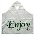 thumbnail image 1 of Glopack Wavetop Wide Gusset Plastic Restaurant Carryout Bag White, 18" Length x 10" Width x 21" Depth | 500/Case, 1 of 1