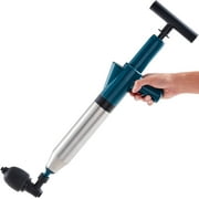 Gloppers 5 in 1 Toilet Plunger Kit High Pressure Plumb Air Plunger Blue for Toilet Kitchen Drains