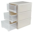 thumbnail image 1 of Gloreen 17.5 Quart Plastic Storage Drawers, Stacking Storage Drawer Box, 3-Pack, 1 of 6