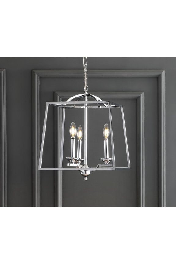 Gloria 14.5" 3-light Metal LED Pendant, Chrome