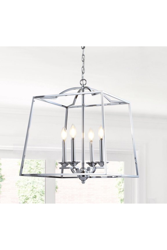 Gloria 19" 4-light Metal LED Pendant, Chrome