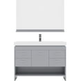 thumbnail image 1 of Gloria 48" Single Bath Vanity in Gray and Square Sink with Brushed Nickel Faucet with Matching Mirror, 1 of 5