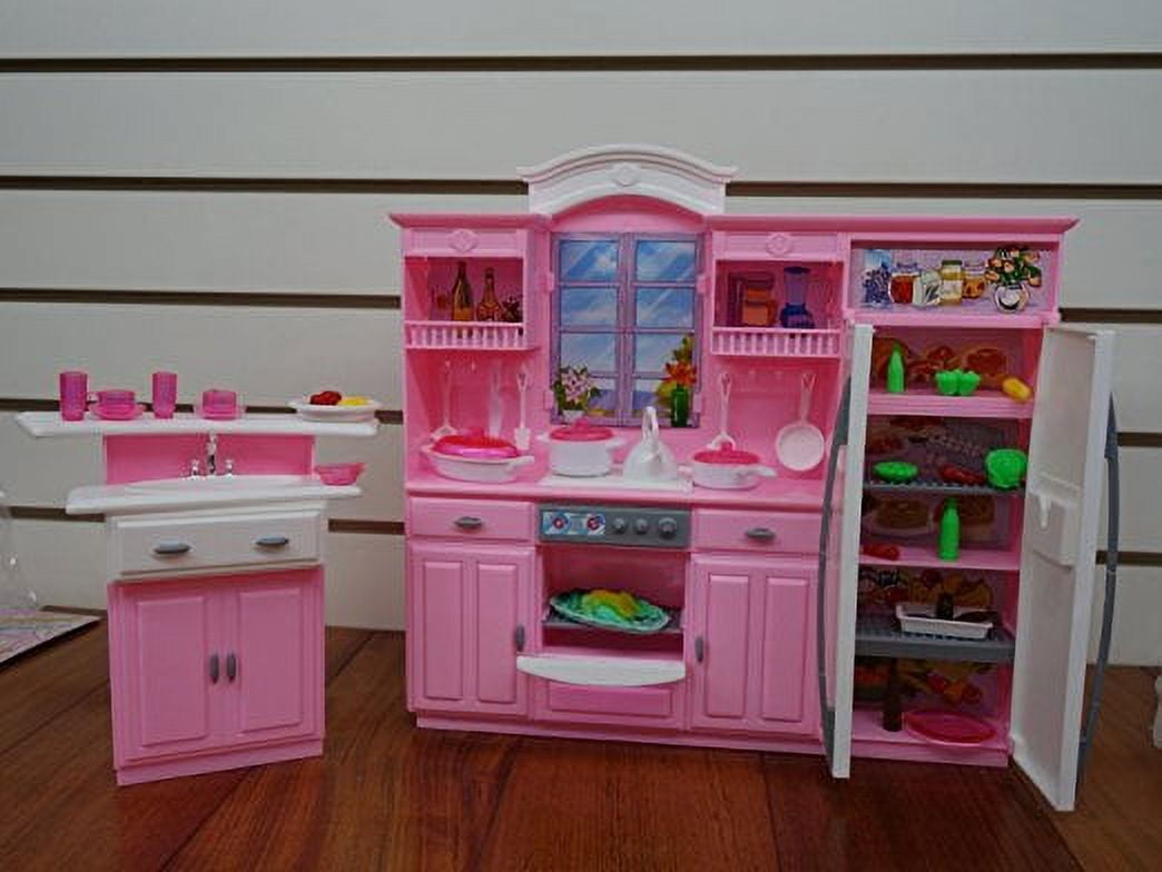 Gloria Barbie Realistic Kitchen Play Set Dollhouse Furniture My Fancy Life Walmart