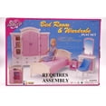 thumbnail image 1 of Gloria Bedroom & Wardrobe Set Dollhouse Furniture with Dressing Table, 1 of 7