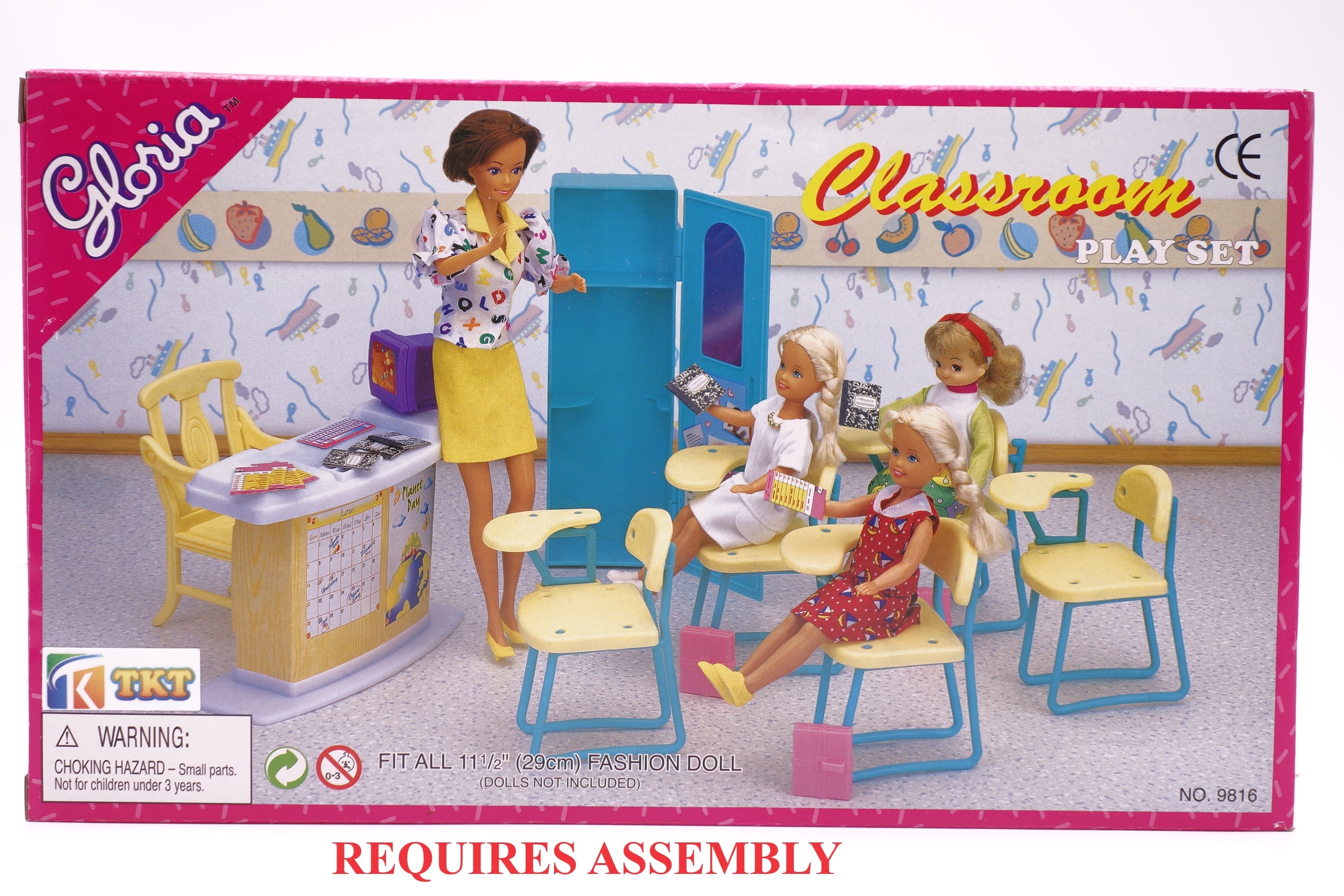 Gloria 7-Piece Classroom Juego de Muebles de Muñecas