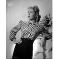 thumbnail image 1 of Gloria DeHaven posed in Checkered Dress in Black and White Photo Print (8 x 10), 1 of 1