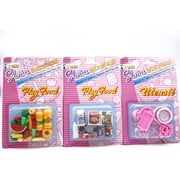 Gloria Dollhouse Accessories Play Food and Utensil Set for 11" to 12" Fashion Dolls