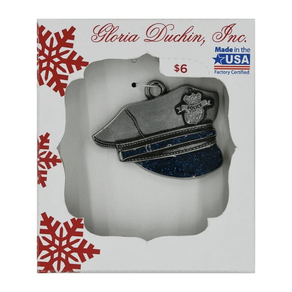 Gloria Duchin Police Hat Ornament