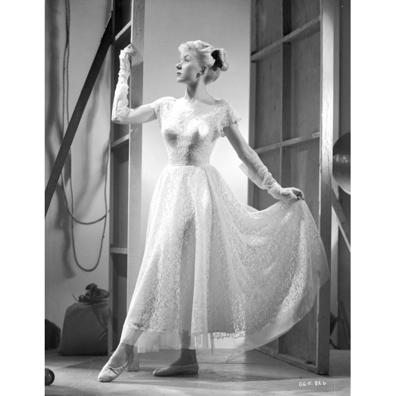 Gloria Grahame Posed wearing White Gown Photo Print (24 x 30)