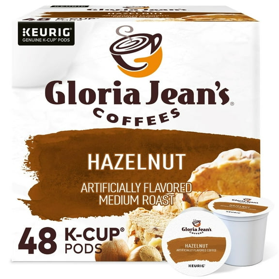 Gloria Jean'S Hazelnut Keurig K-Cup Pods, Medium Roast Coffee, 48 Count