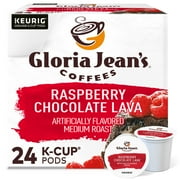 Gloria Jean's Coffee, Raspberry Chocolate Lava Medium Roast K-Cup Coffee Pods, 24 Count