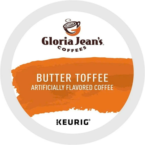 Gloria Jean's Coffees Butter Toffee for Keurig Brewers 24 K-Cups (Pack of 2) - 48 K-Cups Total