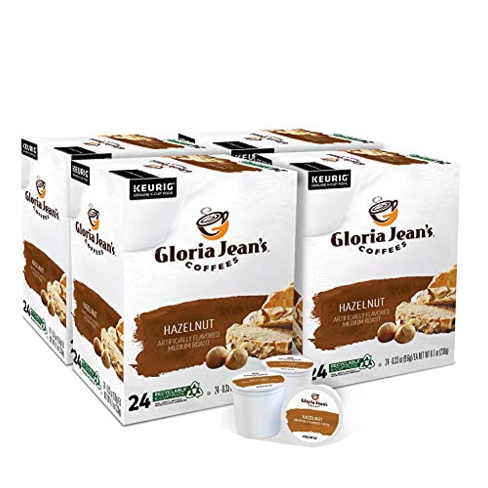 Gloria Jean's Coffee Hazelnut, K-Cup Portion Pack for Keurig Brewers 96-Count