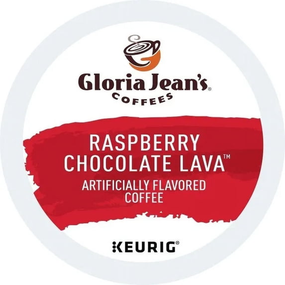 Gloria Jean's Raspberry Chocolate Lava Coffee, K-Cup Pod, 96 Count