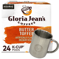 thumbnail image 1 of Gloria Jeans Butter Toffee K Cups Flavored Coffee & 1 Stainless Steel Camping Mug (10 oz) Bundle - Single-Serve Medium Roast for Keurig Brewers - 1 box 24 count (ct) pods, 1 of 6