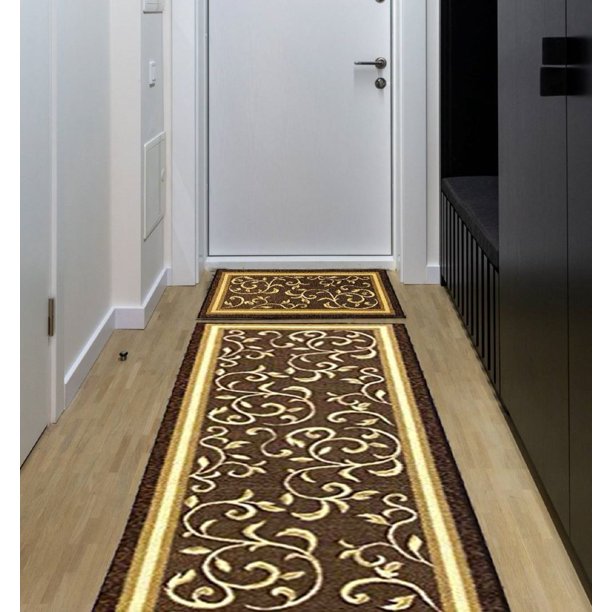 Gloria Kitchen Rug Runner Set 2 Piece NonSlip Kitchen Mat Runner Doormat NonSkid Rubber Back