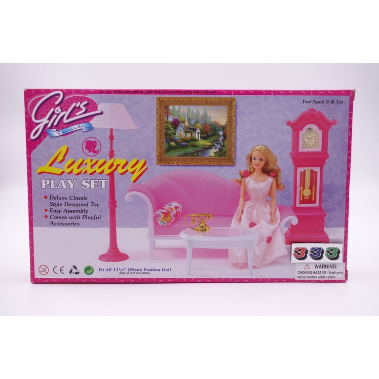 Gloria Luxury Play Set for Barbie dolls and dollhouse furniture