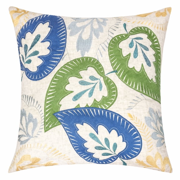 Gloria Natural Graphic Polyester 20 in. x 20 in. Throw Pillow