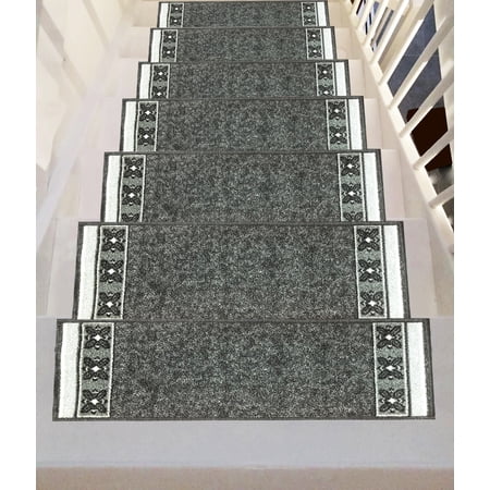Gloria Non Slip Rubber Back Kitchen Rug Kitchen Runner Kitchen Mat Carpet for Kitchen Anti Slip Stair Treads - 7 Pack (8.5"x26")