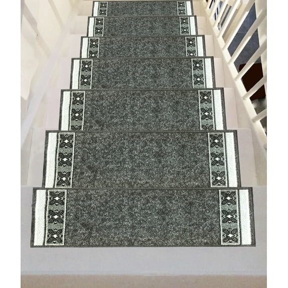 Gloria Non Slip Rubber Back Kitchen Rug Kitchen Runner Kitchen Mat Carpet for Kitchen Anti Slip Stair Treads - 7 Pack (8.5"x26")