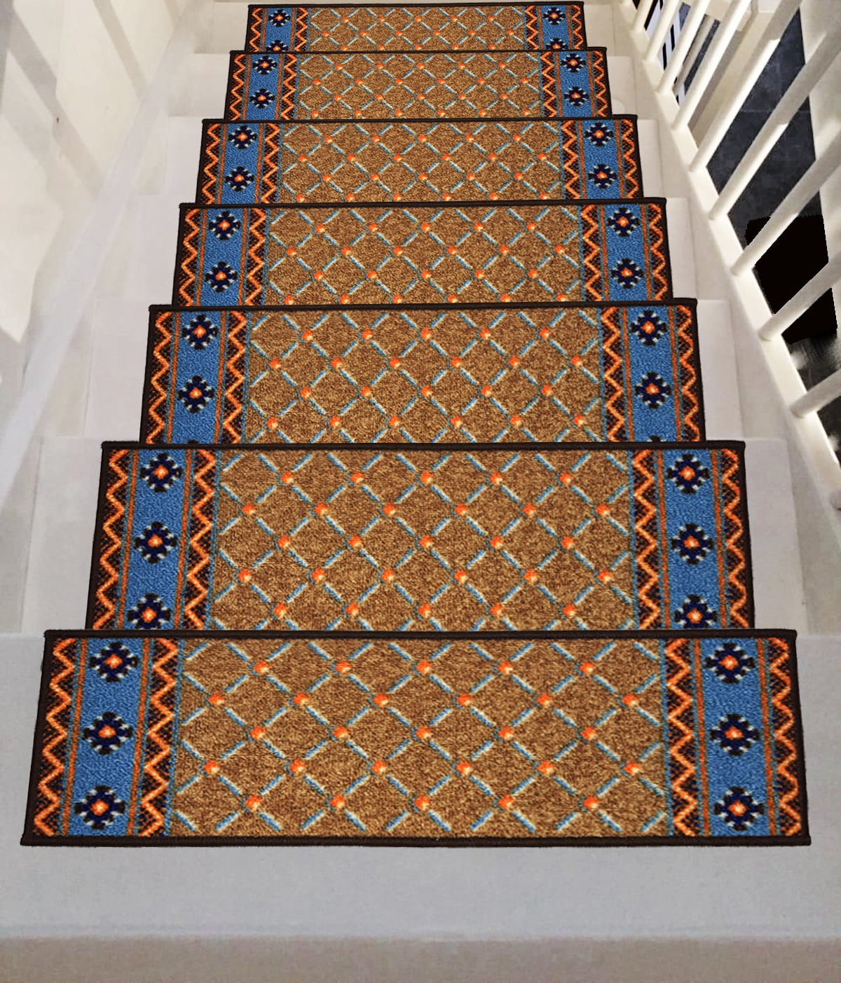Gloria Non Slip Rubber Back Stair Treads Stair Rug Runner Carpet for