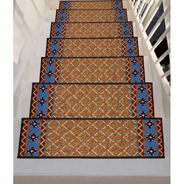 Gloria Non Slip Rubber Back Stair Treads Stair Rug Runner Carpet for