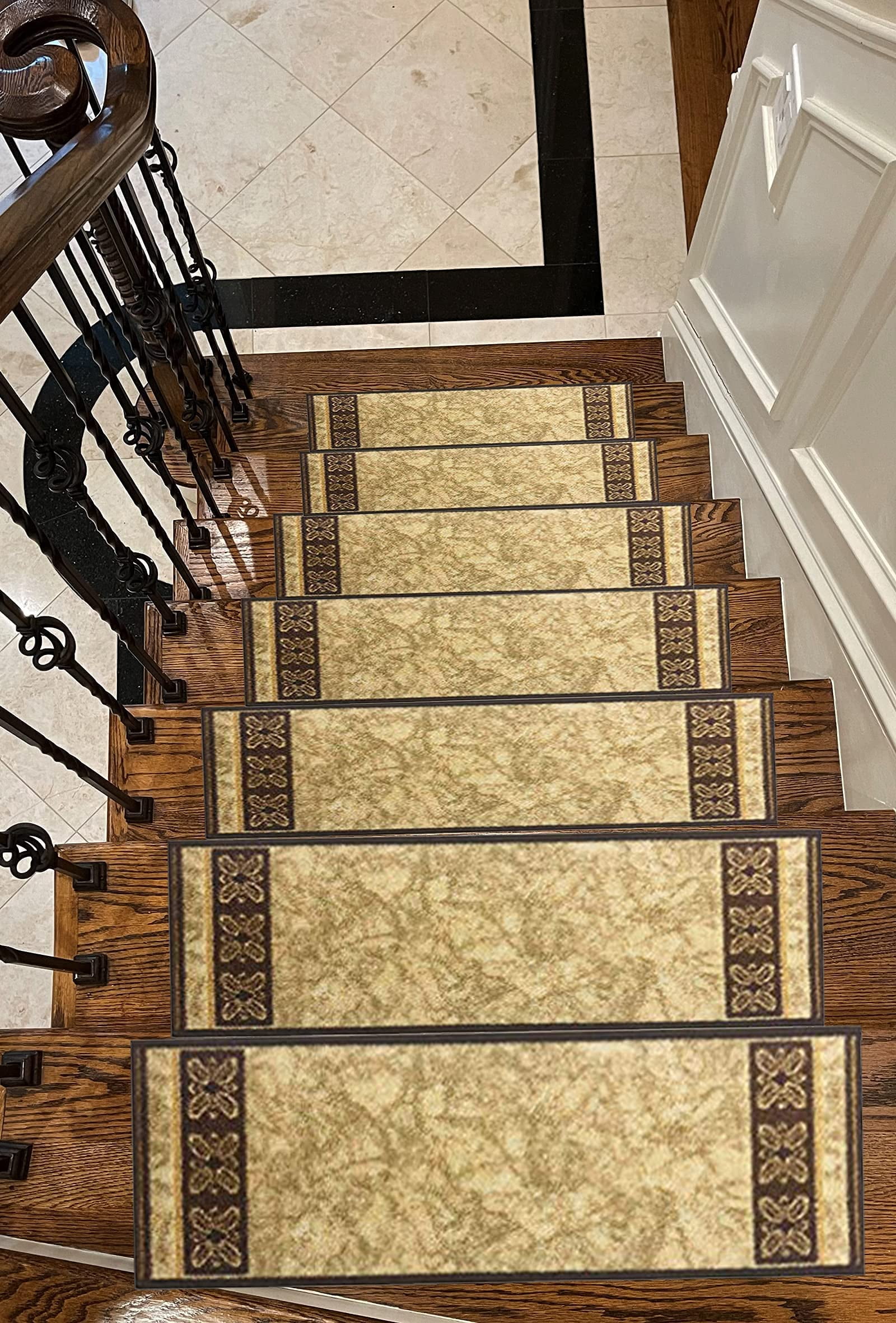 Gloria Non Slip Stair Carpet Polypropylene Rubber Back Staircase