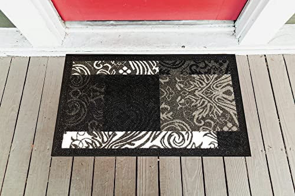Gloria Non slip Rubber Back Door mats/Landing Mat Small Washable Rug