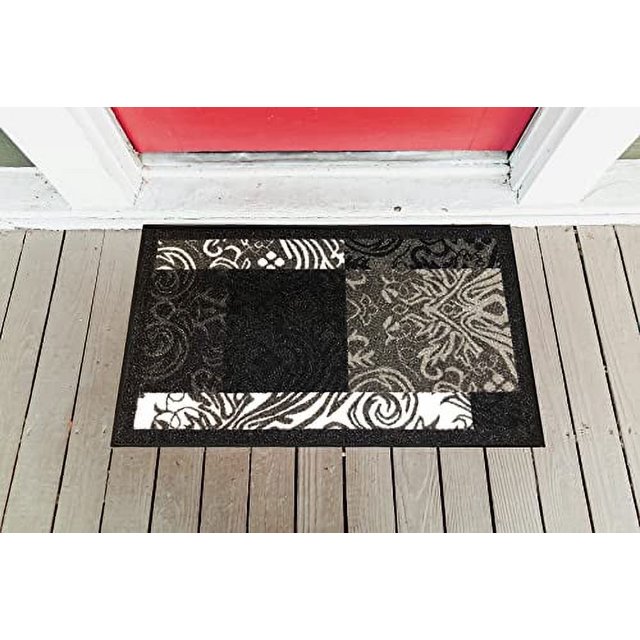 Gloria Non slip Rubber Back Door mats/Landing Mat Small Washable Rug