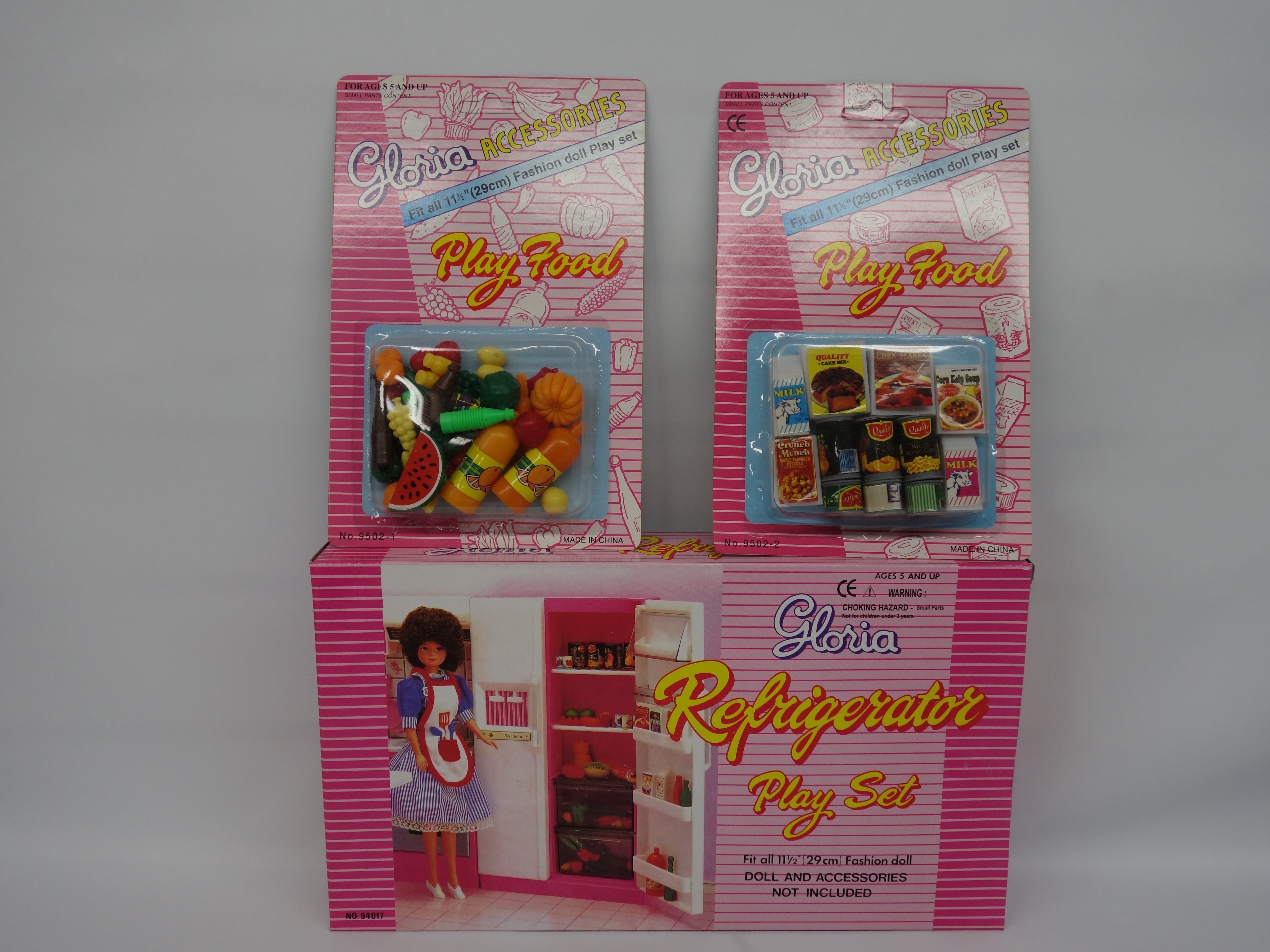 Gloria Refrigerator Play Set for Barbie dolls and Dollhouse